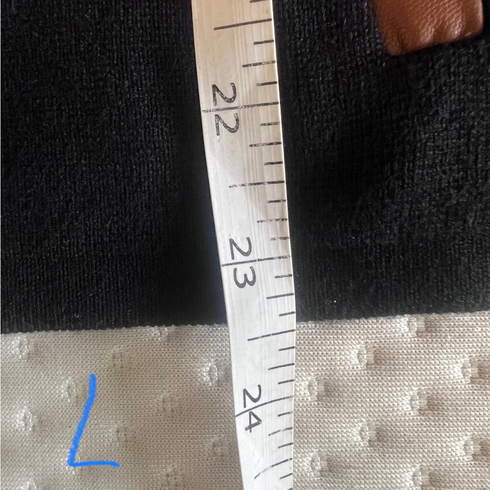NEW RALPH LAUREN Cotton-blend Zip-up Moto Jacket In Polo Black/ Cuoio - Picture 10 of 14